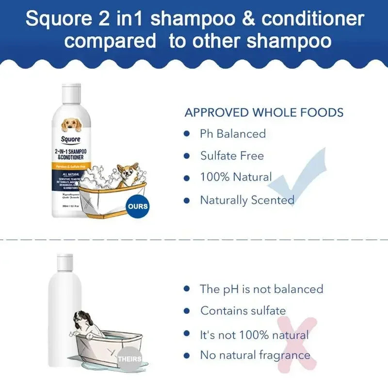 Rover Rituals | Natural Dog Shampoo & Conditioner 2-in-1 | Moisturizing, PH Balanced Care