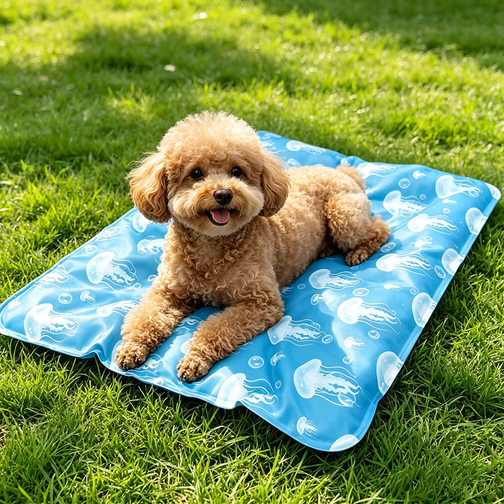 Dog Cooling Mat – Water-Filled and Gel Waterproof Breathable Summer Pad