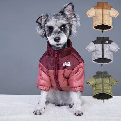 The Dog Face Winter Puffer Jacket Multi Color Windproof Dog Coat XS-3XL Dog Clothes
