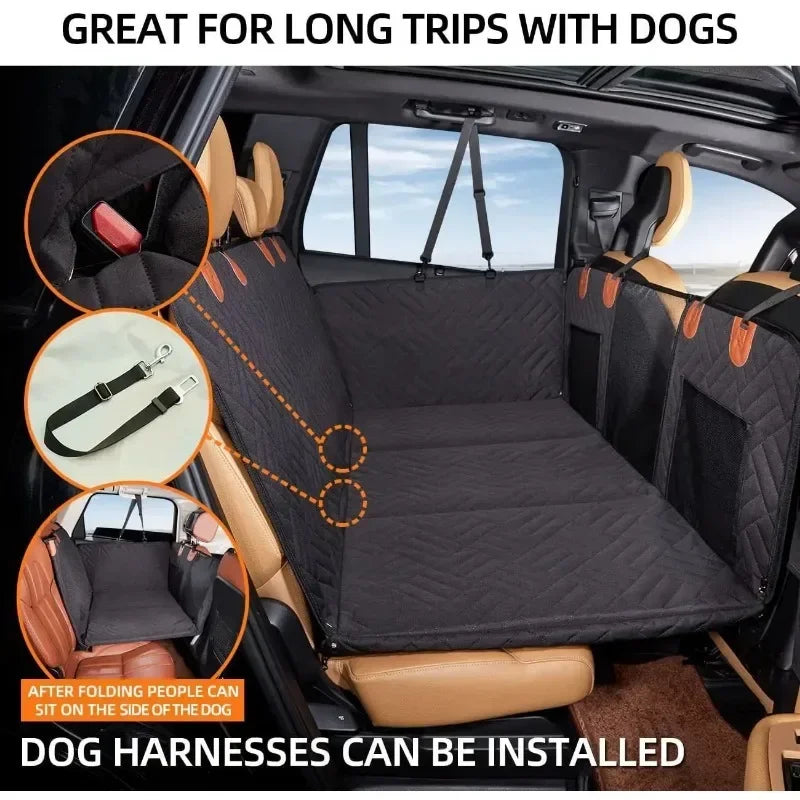 Durable Pet Car Seat Cover Hammock – Safe & Comfy Travel Cushion