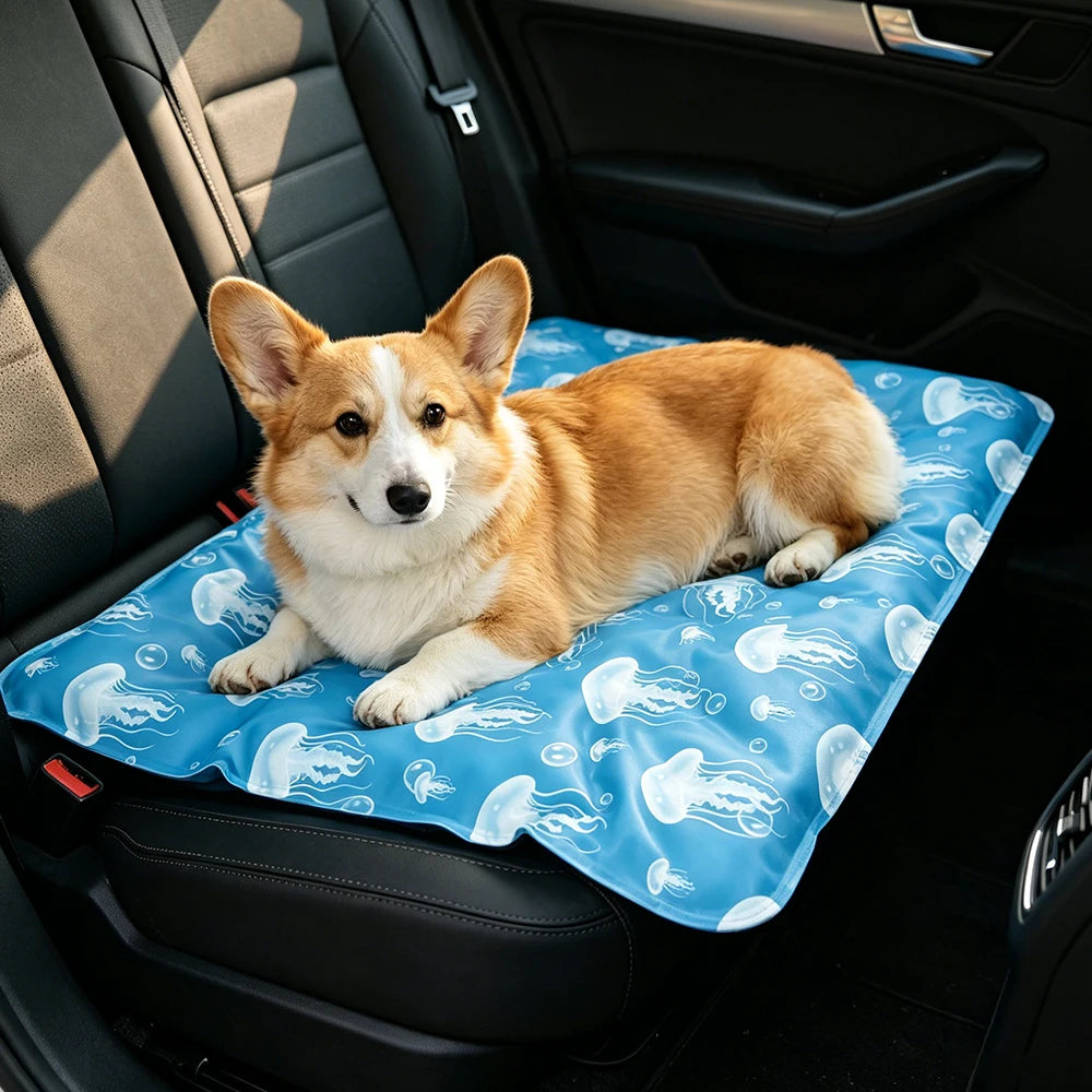 Dog Cooling Mat – Water-Filled and Gel Waterproof Breathable Summer Pad