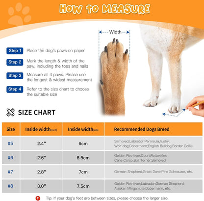 Heavy Duty Waterproof Velcro Elastic Dog Paw Protectors Shoes | Dog Clothes
