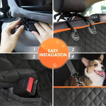 Durable Pet Car Seat Cover Hammock – Safe & Comfy Travel Cushion