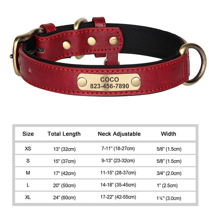 Personalized Dog Collars with Name Customizable ID Tag Nameplate