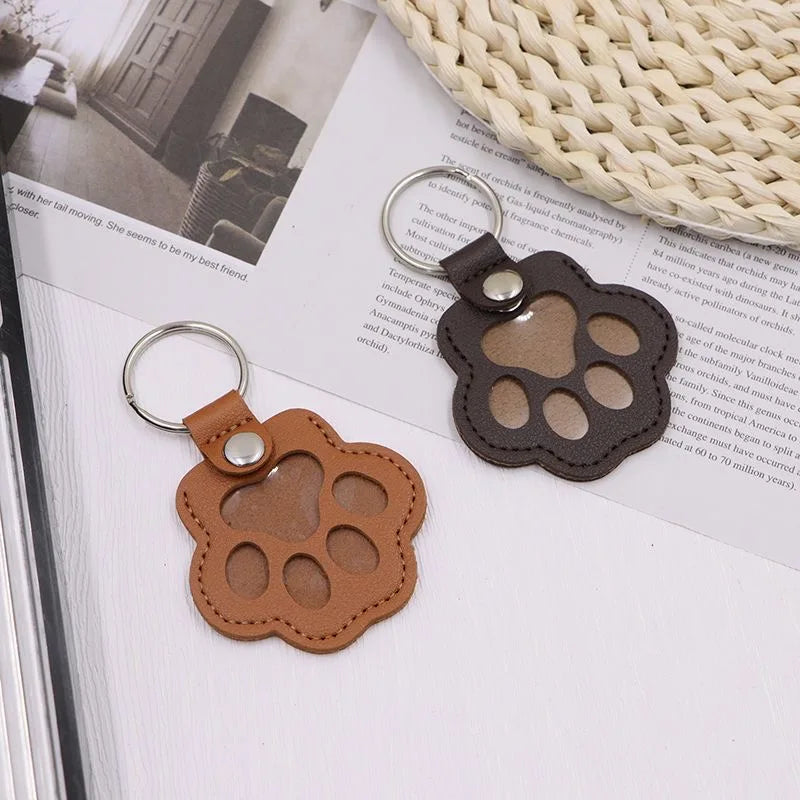 CheriFur Pet Hair Dog Memorial Gift Keychain Leather Keepsake
