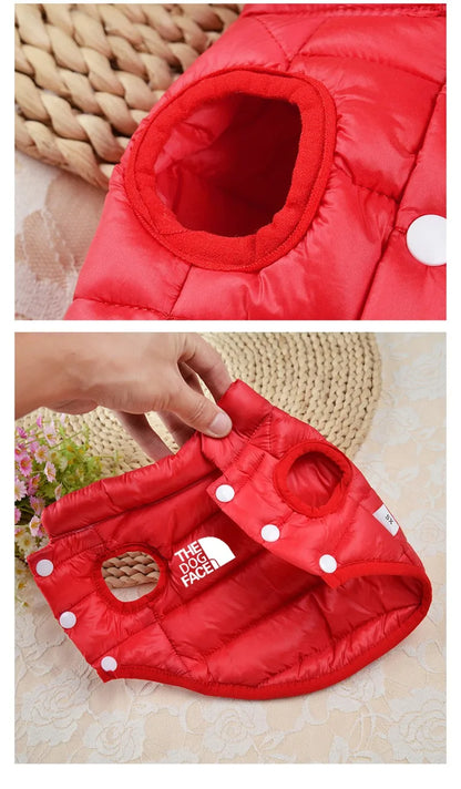 The Dog Face Puffer Vest for Winter for Small Medium Dogs | Dog Clothes