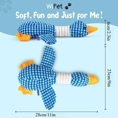 Plush Goose Dog Chew Toy | Soft Squeaky Toy for Dogs