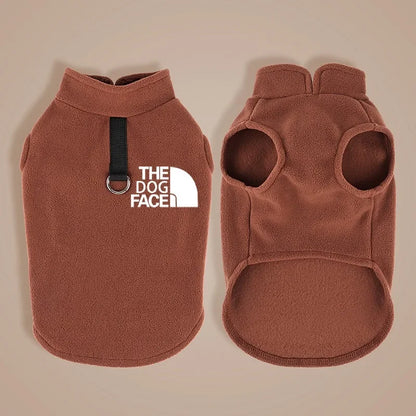 The Dog Face Winter Jacket Fleece Vest with built in Harness for Small to Medium Dogs | Dog Clothes