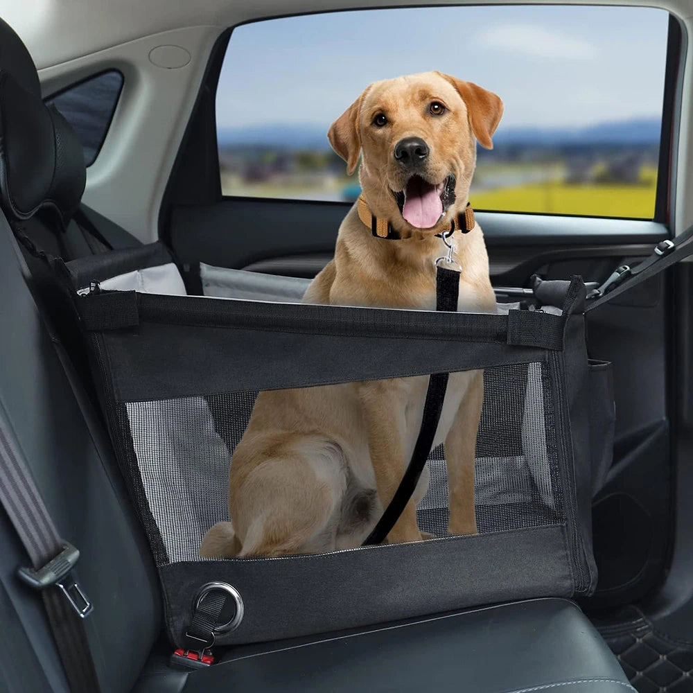 Detachable and Washable Dog Car Seat with leash attachment Small Medium Dogs