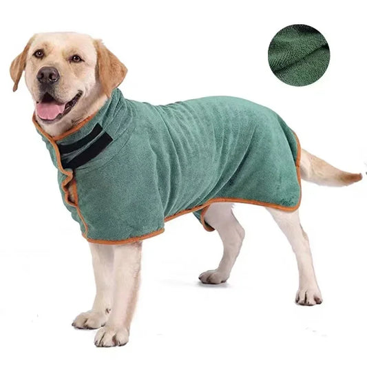 Dog Bathrobe Dog Bath Towel Coat Quick Dry Microfibre | Dog Clothes