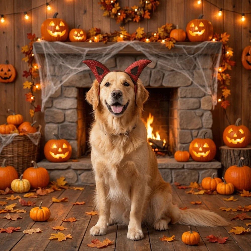 Devil Horns Halloween Headband for Dogs and Cats
