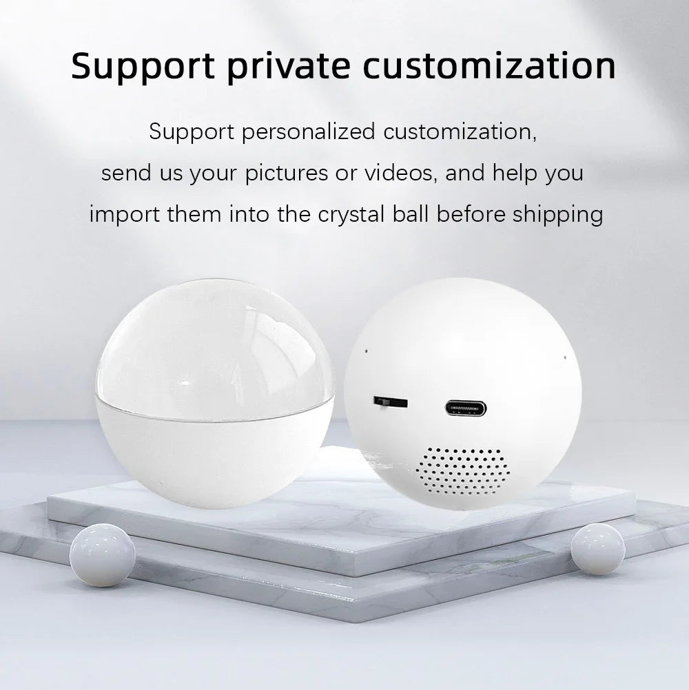 LumiOrb 3D Wifi Video Crystal Ball Personalized Dog Gift Keepsake