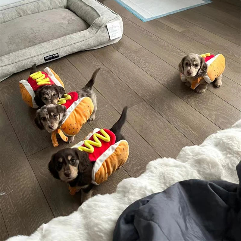 Adjustable Hot Dog Costume for Dogs and Cats