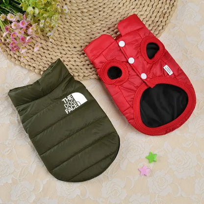 The Dog Face Puffer Vest for Winter for Small Medium Dogs | Dog Clothes