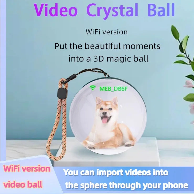 LumiOrb 3D Wifi Video Crystal Ball Personalized Dog Gift Keepsake