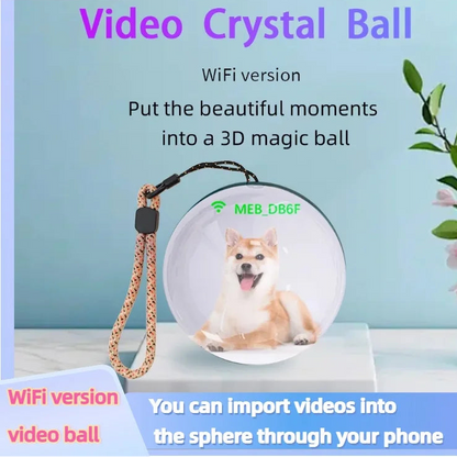 LumiOrb 3D Wifi Video Crystal Ball Personalized Dog Gift Keepsake