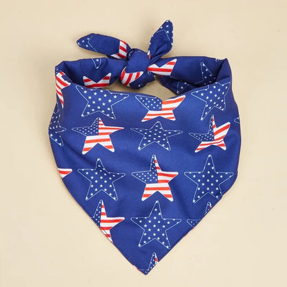 Patriotic Dog Bandana – 4th of July Pet Kerchief for Dogs