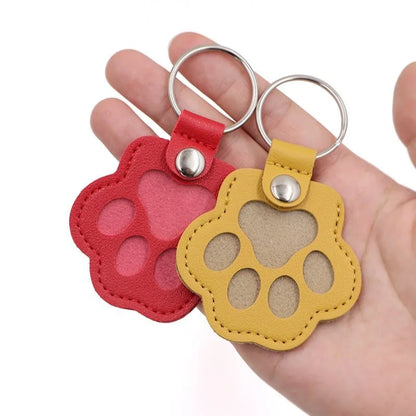 CheriFur Pet Hair Dog Memorial Gift Keychain Leather Keepsake