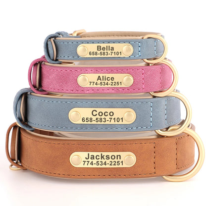 Personalized Dog Collars with Name Customizable ID Tag Nameplate