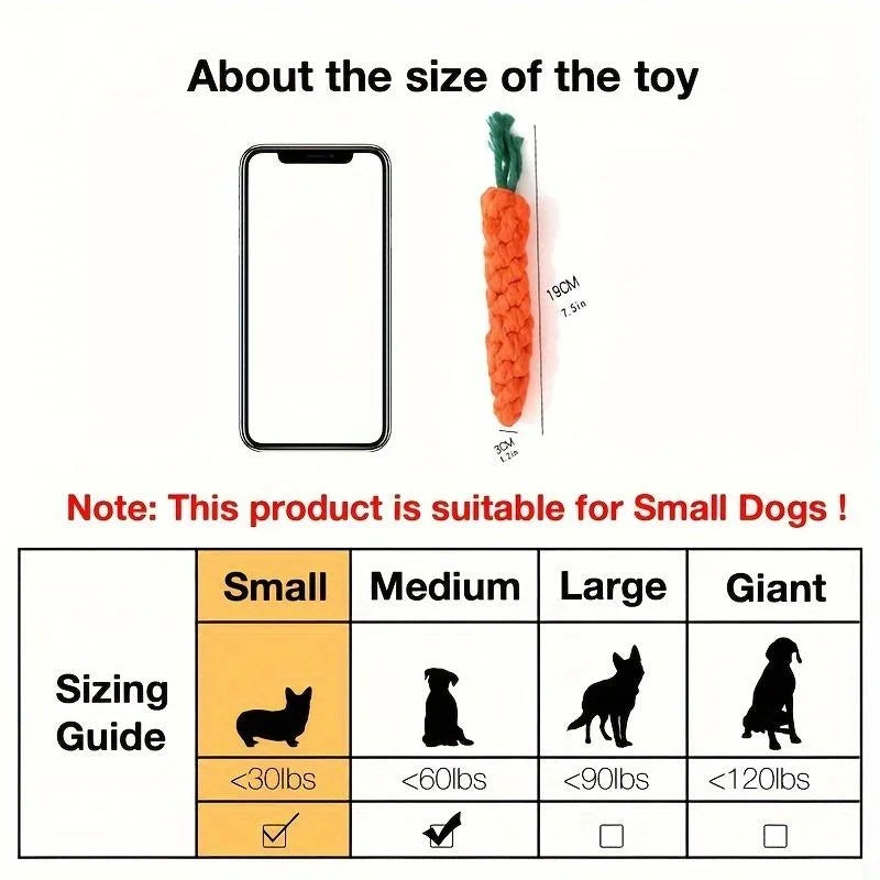 Anti-Anxiety Carrot Knot Chew Toy for Dogs | Durable Dog Toys - Rover Rituals