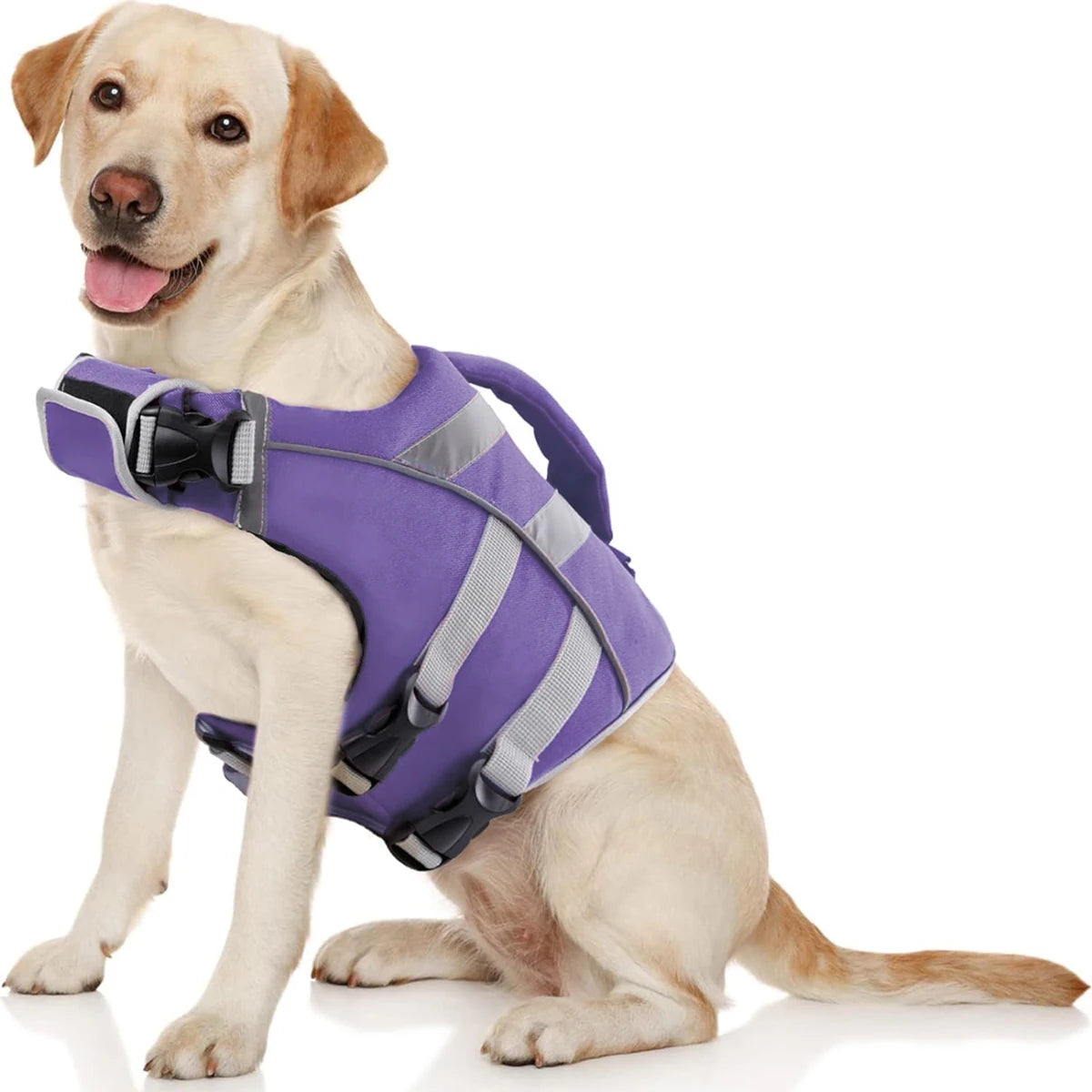 Premium Waterproof Dog Life Jacket – Reflective Safety Vest with Rescue Handle