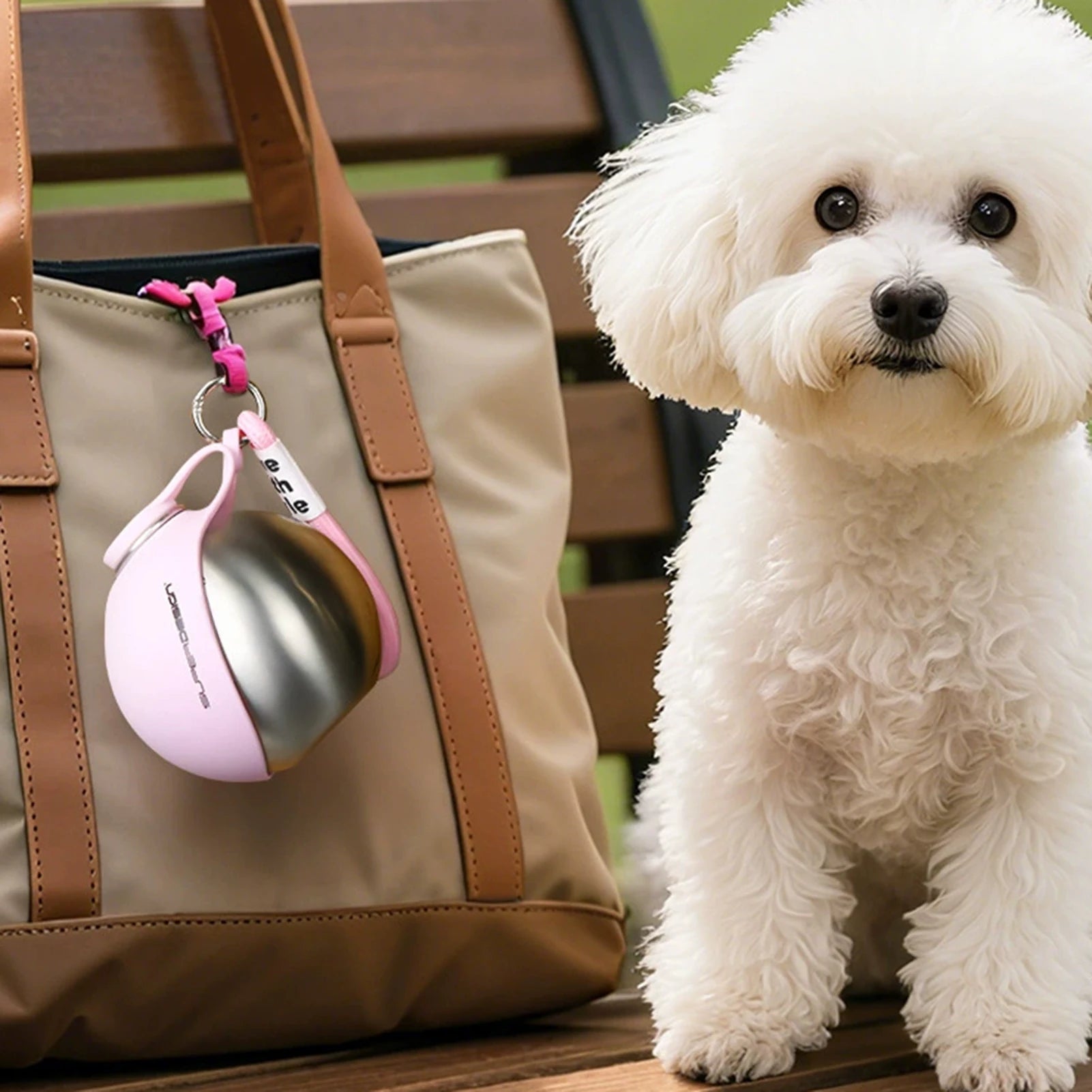 Pet Water Bottle 304 Stainless Steel Collapsible Ball Shaped Drinking Device Portable Dog Bowl  For Small Dogs Outdoor Portable - Rover Rituals