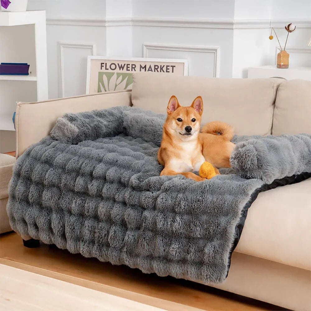 Rover Rituals | Plush Dog Bed Soft Plush Dog Pad, Sofa Couch Pet Furniture Protector Cover, Washable, Blanket Cushion Dog