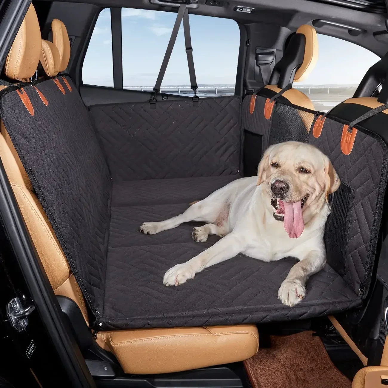 Durable Pet Car Seat Cover Hammock – Safe & Comfy Travel Cushion