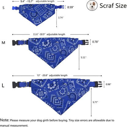 Dog Bandana Dog Scarf with buckle | Dog Clothes