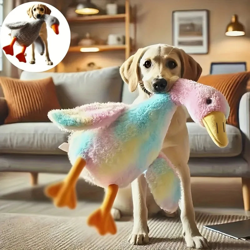 50cm Soft Anxiety Reducing Colorful Duck Plush Toy for Dogs | Dog Toys
