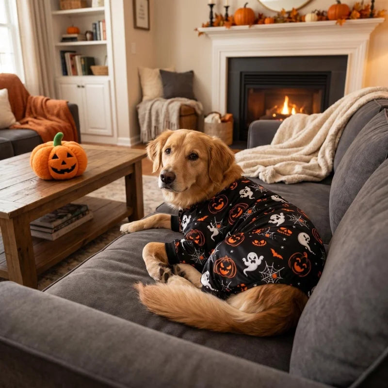 Dog Halloween Outfit Pajamas – Black Polyester Dog Costume