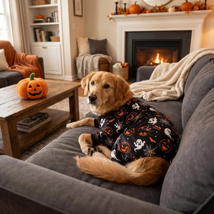 Dog Halloween Outfit Pajamas – Black Polyester Dog Costume