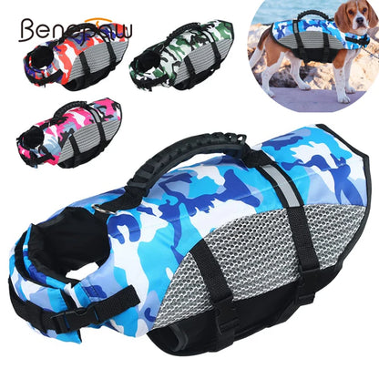 Dog Life Jacket – High Bouyancy Waterproof Swimming Vest with Rescue Handle & Reflective Strip