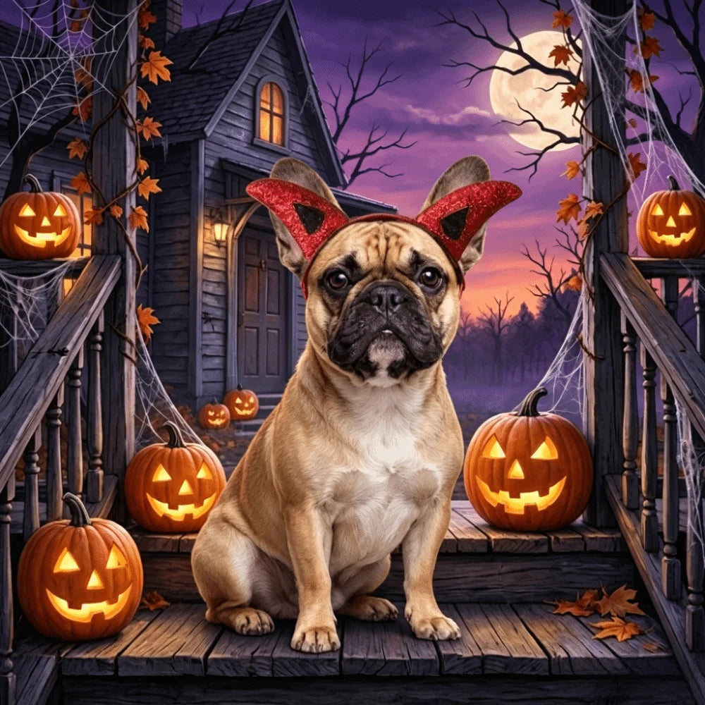 Devil Horns Halloween Headband for Dogs and Cats