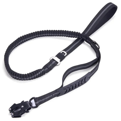 heavy duty 2 in 1 dog car seat belt buckle bungee restraint and leash