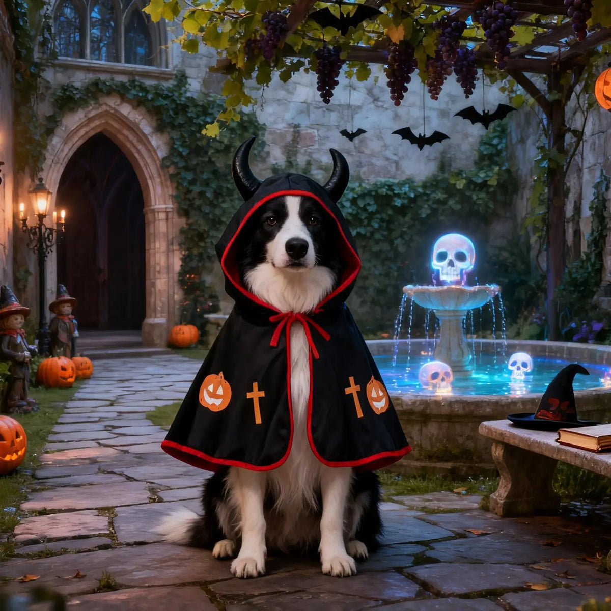 Pumpkin Cape Halloween Costume for Dogs and Cats