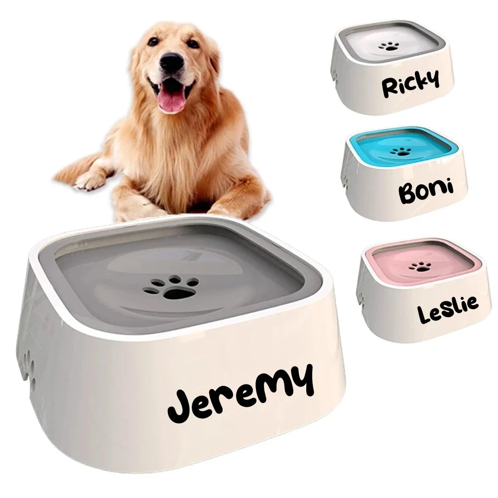 Custom Dog Drinking Water Bowl No Spill Floating Non-Wetting Mouth Cat Slow Anti-Overflow Water Feeding Dispenser Large Capacity - Rover Rituals