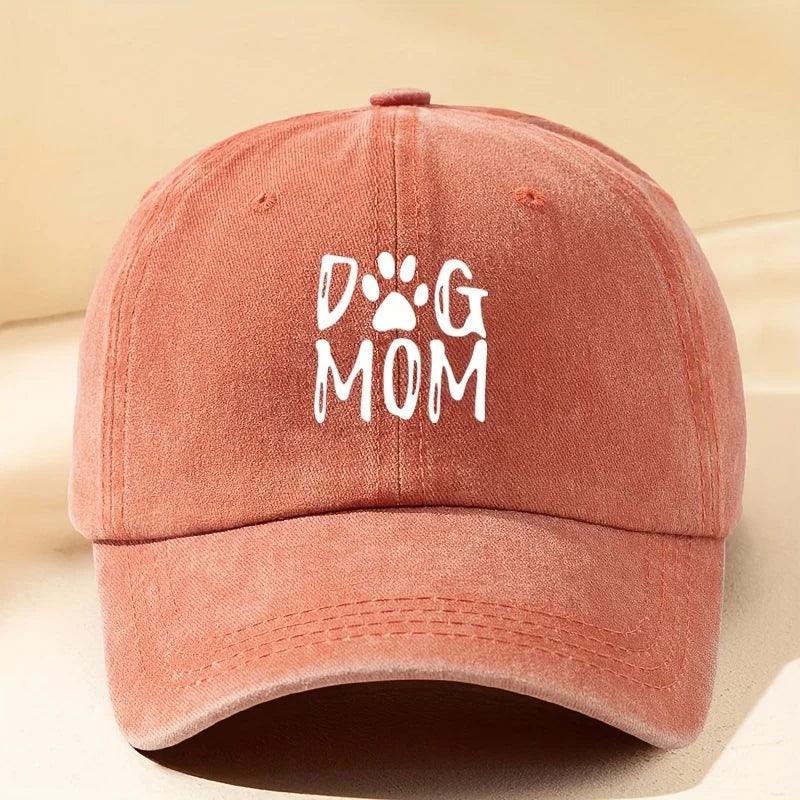 Dog Mom Classic Washed Baseball Cap
