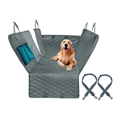 Waterproof Car Back Seat Cover for Dogs with 2 Storage Pockets – Pet Hammock Protector