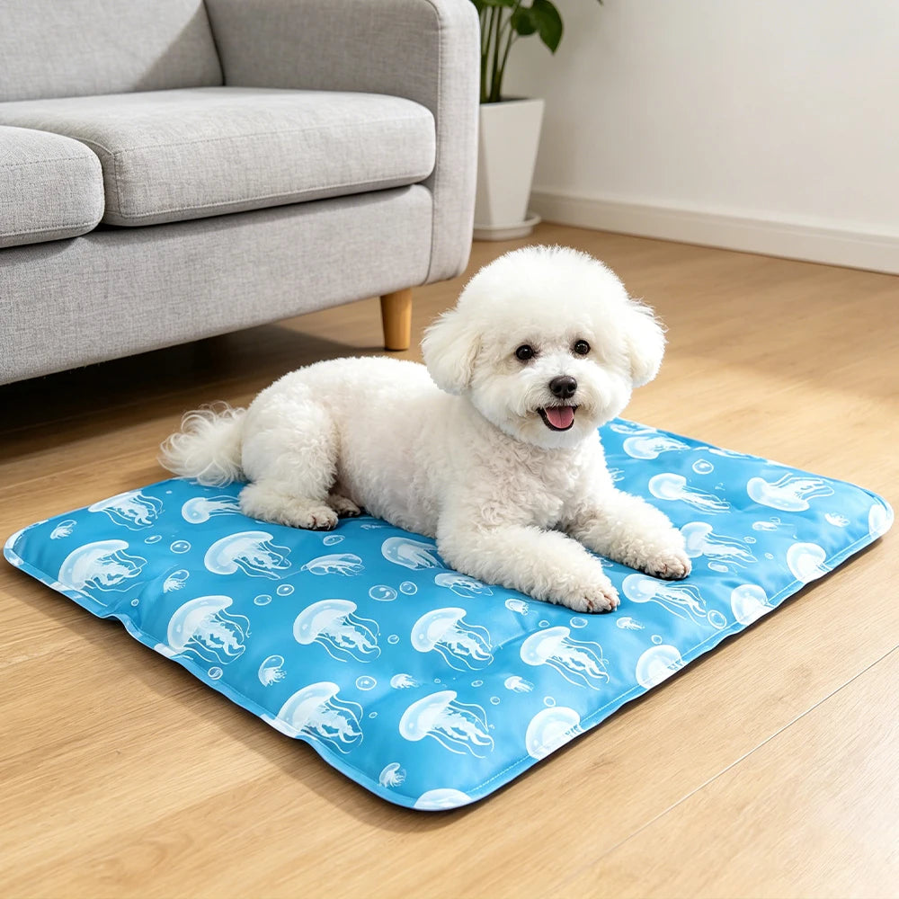 Dog Cooling Mat – Water-Filled and Gel Waterproof Breathable Summer Pad