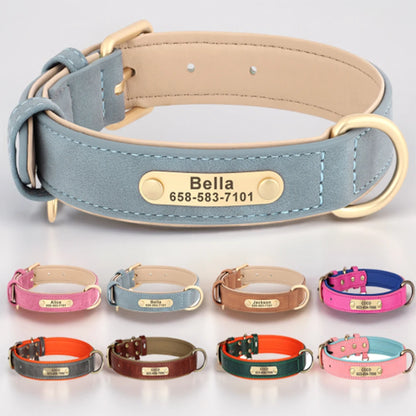 Personalized Dog Collars with Name Customizable ID Tag Nameplate