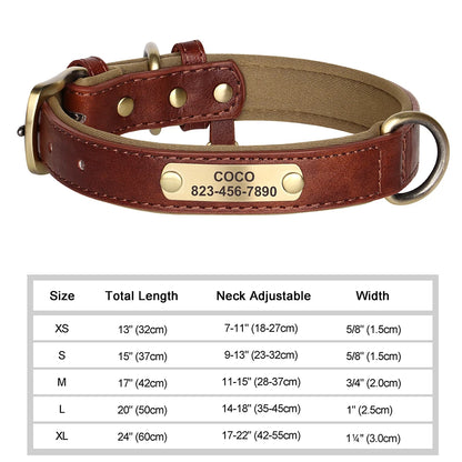 Personalized Dog Collars with Name Customizable ID Tag Nameplate