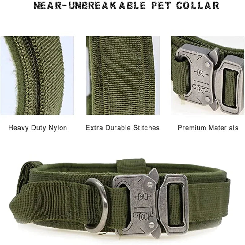 Durable Tactical Dog Collar and Leash Set