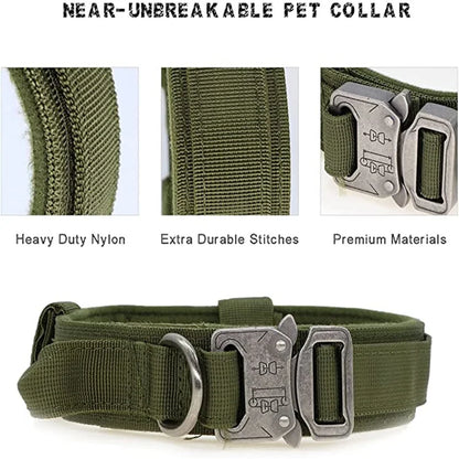 Durable Tactical Dog Collar and Leash Set