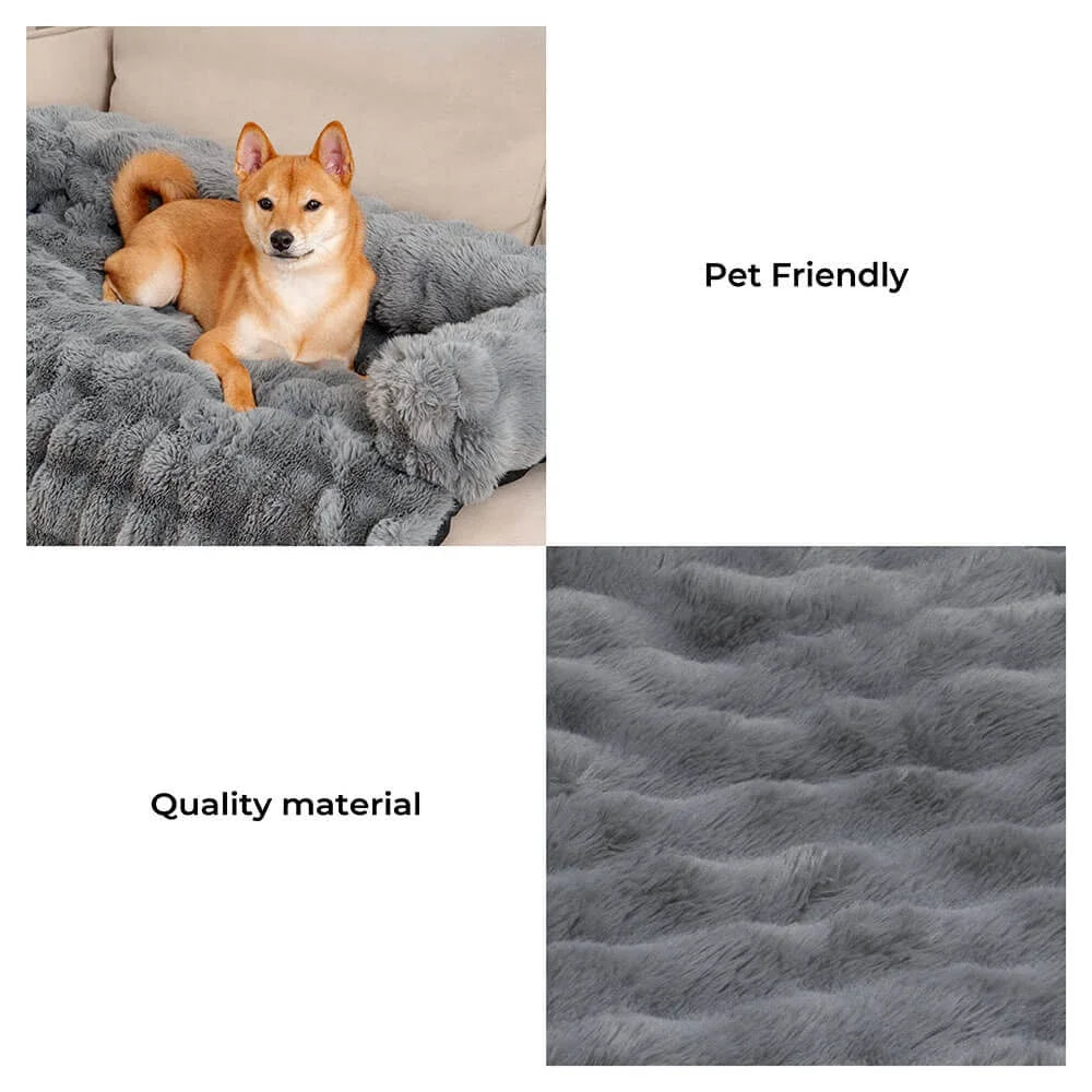 Rover Rituals | Plush Dog Bed Soft Plush Dog Pad, Sofa Couch Pet Furniture Protector Cover, Washable, Blanket Cushion Dog