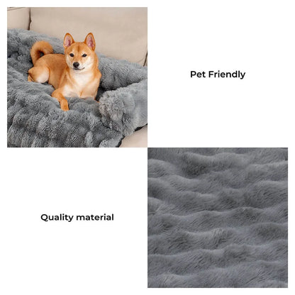 Rover Rituals | Plush Dog Bed Soft Plush Dog Pad, Sofa Couch Pet Furniture Protector Cover, Washable, Blanket Cushion Dog
