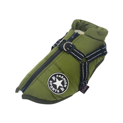Dog Jacket With Harness Dog Clothes