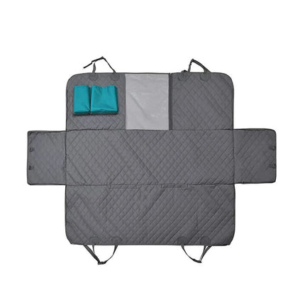 Waterproof Car Back Seat Cover for Dogs with 2 Storage Pockets – Pet Hammock Protector