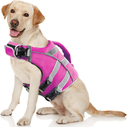 Premium Waterproof Dog Life Jacket – Reflective Safety Vest with Rescue Handle