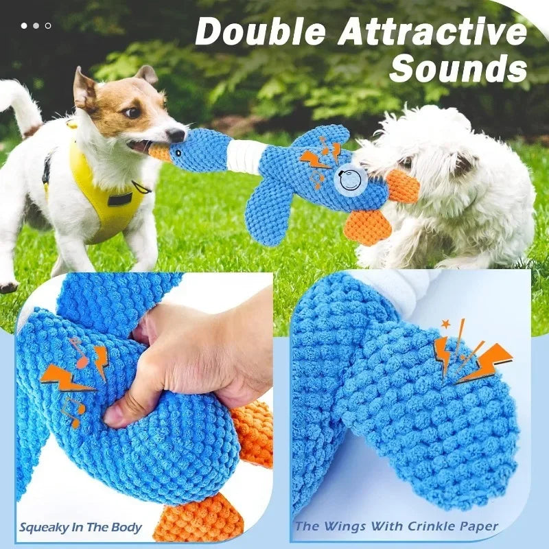 Plush Goose Dog Chew Toy | Soft Squeaky Toy for Dogs